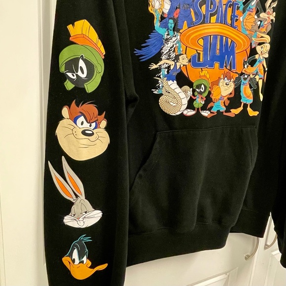 2021 Space Jam: A New Legacy Hoodie Men's Size L Tune Squad Goon Squad LeBron - Picture 3 of 7